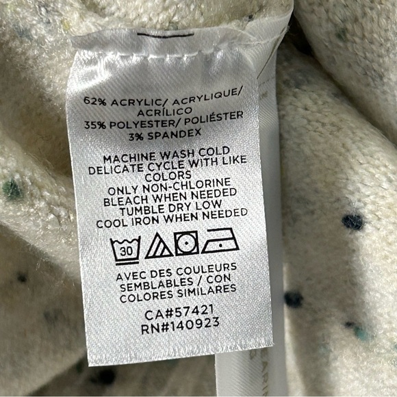 Loft Mock Turtleneck Confetti Long Sleeve Pullover Sweater Size XS Raw Seams New - Picture 4 of 11